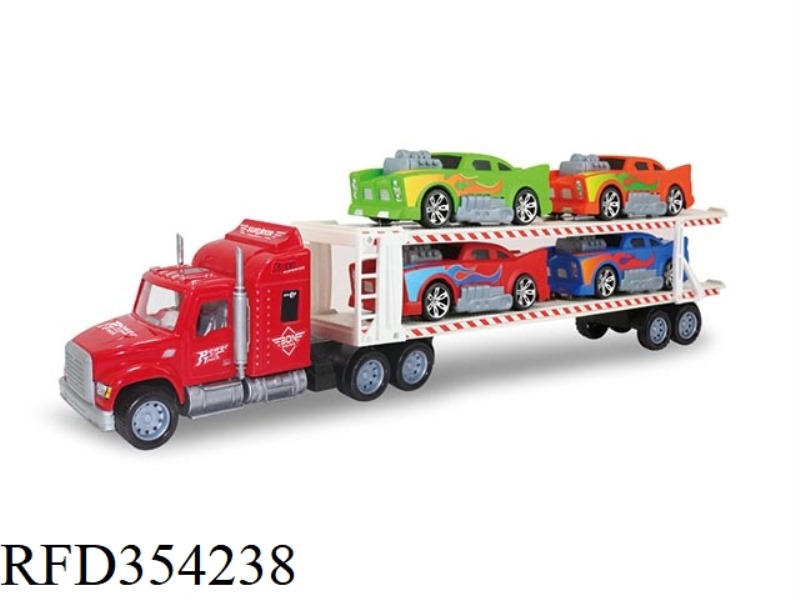 INERTIAL DOUBLE-LAYER TRACTOR (CARRYING 4 AMERICAN SPORTS CARS)