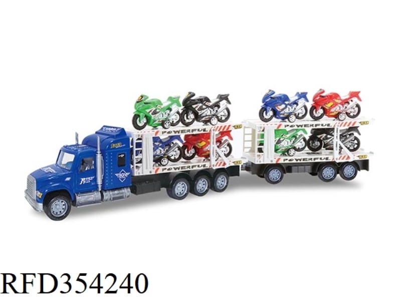 INERTIAL DOUBLE-LAYER TRACTOR WITH 2 SECTIONS (CARRYING 8 MOTORCYCLES)