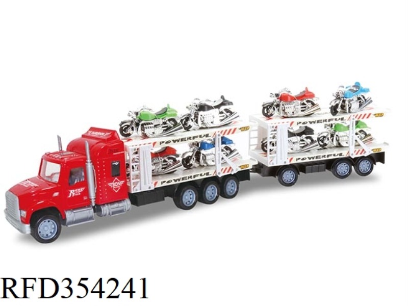 INERTIAL DOUBLE-DECK TRACTOR 2 SECTIONS (CARRYING 8 HARLEYS)