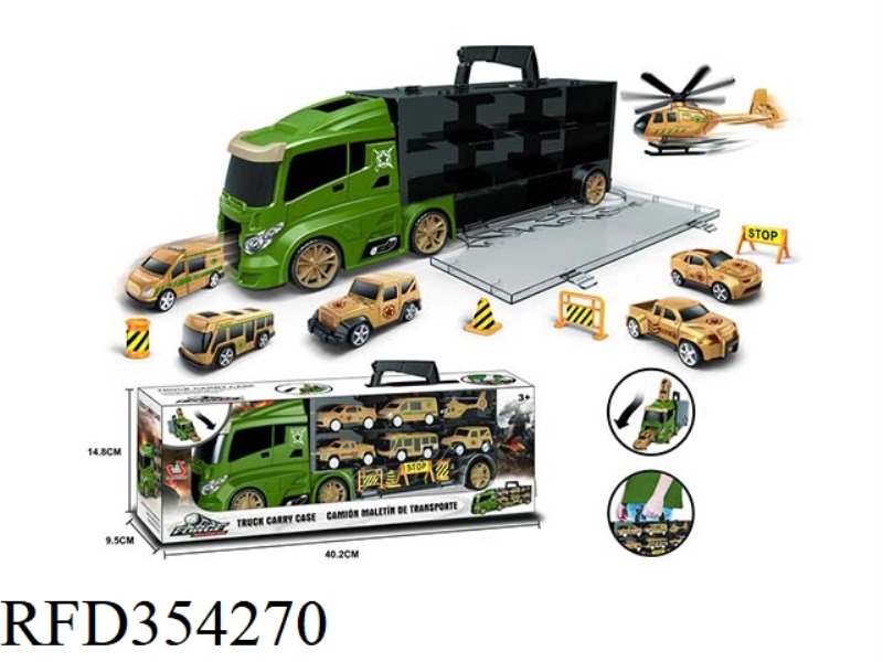 CONTAINER STORAGE CAR FLAT (SMALL HEAD) MILITARY