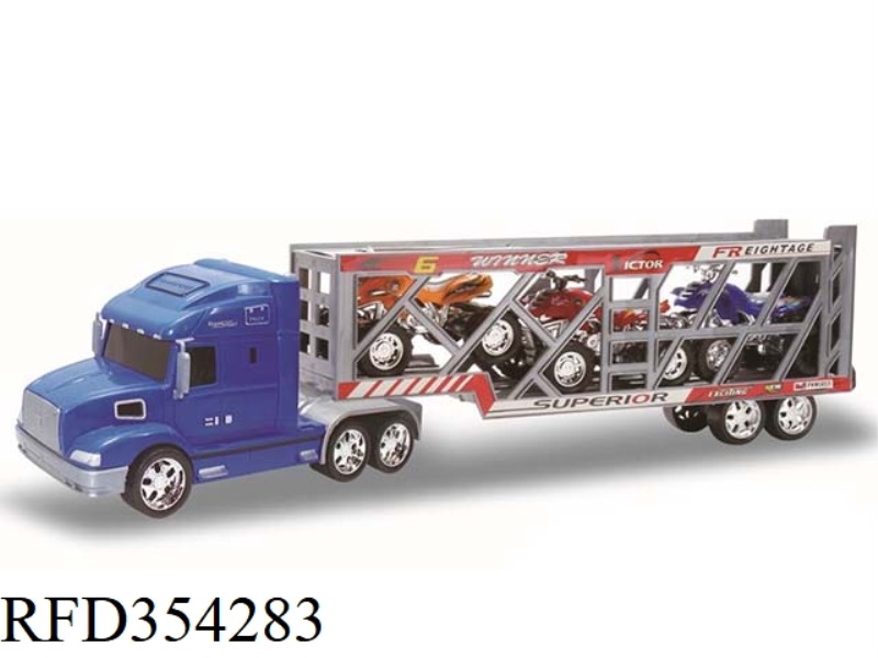 INERTIAL TRANSPORT VEHICLE (CARRYING 3 BEACH MOTORCYCLES)