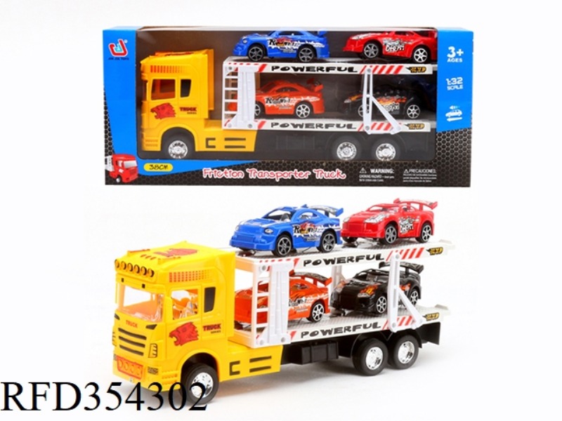 INERTIAL DOUBLE-LAYER TRACTOR (CARRYING 4 RACING CARS)
