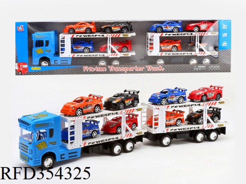 INERTIAL DOUBLE-LAYER TRACTOR WITH 2 KNOTS (CARRYING 8 RACING CARS)