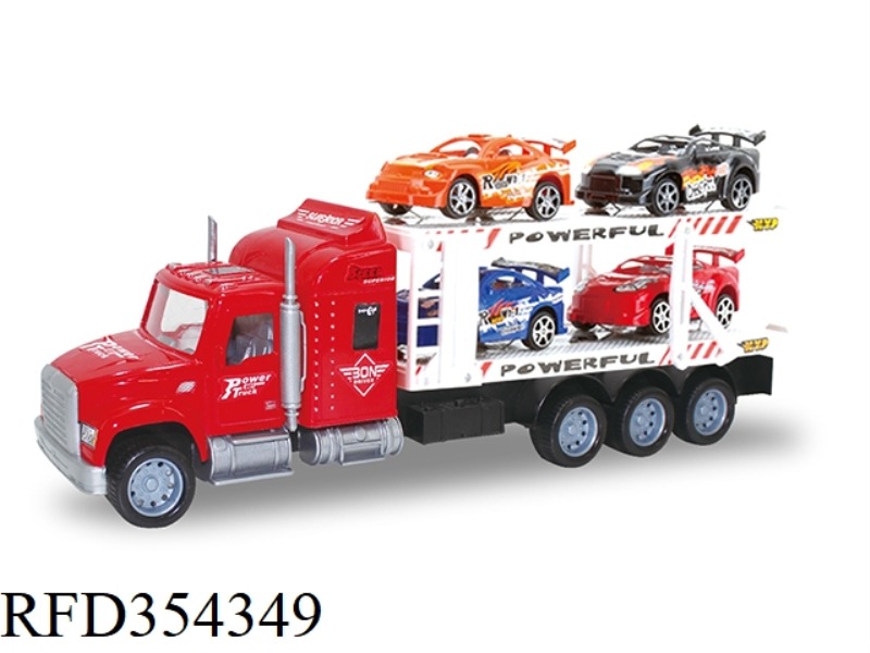 INERTIAL DOUBLE-LAYER TRACTOR (CARRYING 4 RACING CARS)