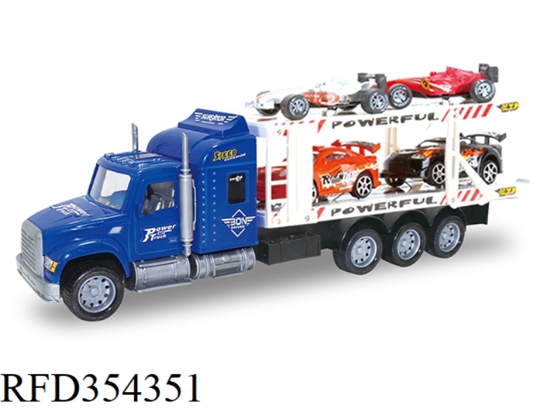 INERTIAL DOUBLE-DECKER TRACTOR (CARRYING 2 RACING CARS AND 2 F1)