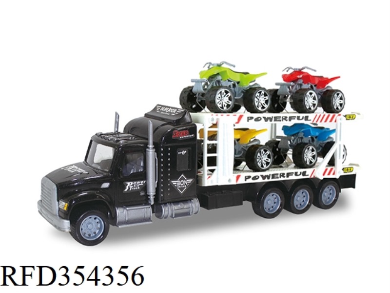 INERTIAL DOUBLE-LAYER TRACTOR (CARRYING 4 BEACH MOTORCYCLES)
