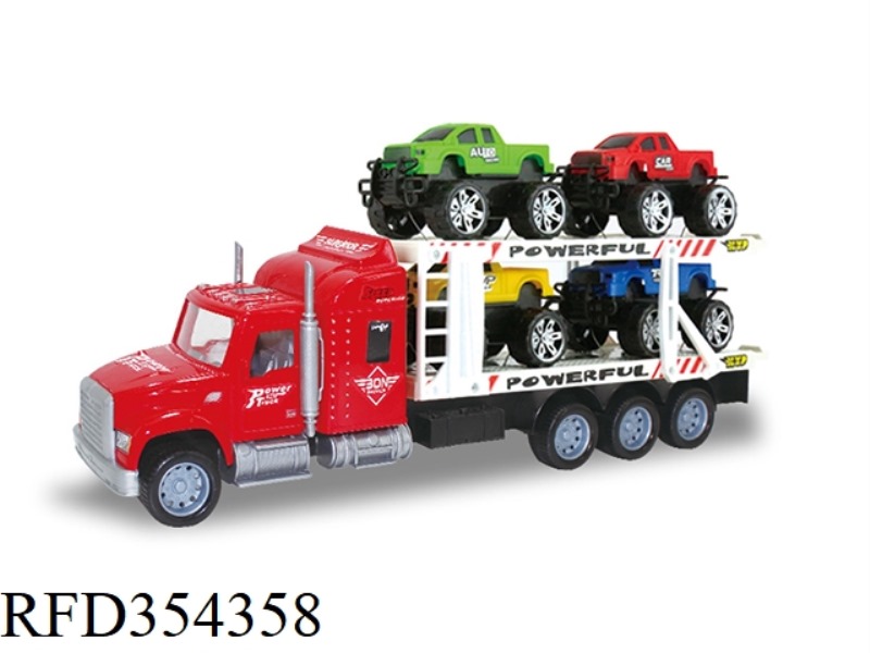 INERTIAL DOUBLE-DECK TRACTOR (CARRYING 4 PICKUPS)
