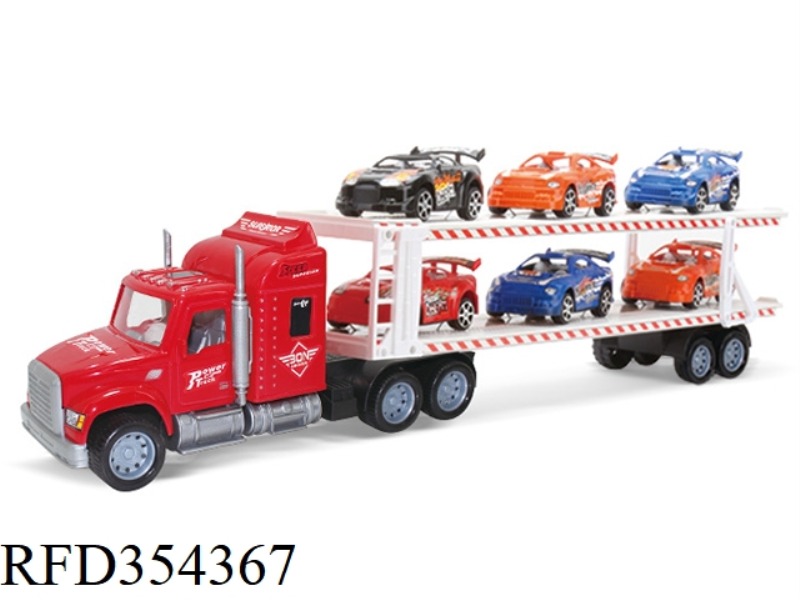 INERTIAL DOUBLE-DECK TRACTOR (CARRYING 6 RACING CARS)