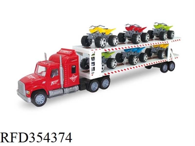 INERTIAL DOUBLE-LAYER TRACTOR (CARRYING 6 BEACH MOTORCYCLES)