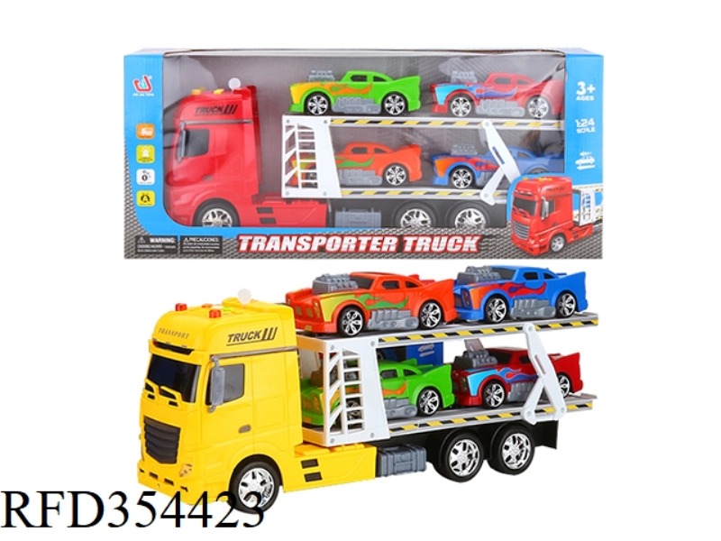 EARLY EDUCATION LIGHT AND SOUND INERTIAL TRANSPORT VEHICLE (CARRYING 4 AMERICAN SPORTS VEHICLES)