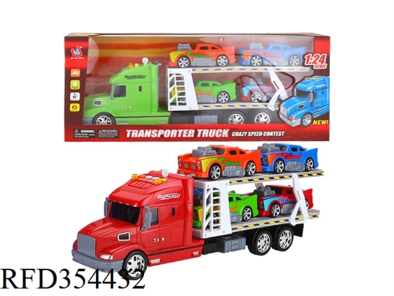 EARLY EDUCATION LIGHT AND SOUND INERTIAL TRANSPORT VEHICLE (CARRYING 4 AMERICAN SPORTS VEHICLES)