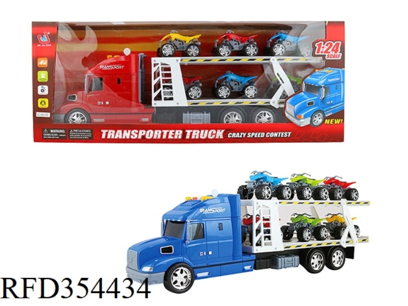 EARLY EDUCATION LIGHT AND SOUND INERTIAL TRANSPORT VEHICLE (CARRYING 6 BEACH MOTORCYCLES)