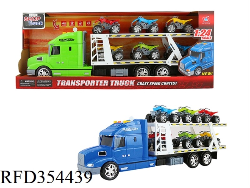 EARLY EDUCATION LIGHT AND SOUND INERTIAL TRANSPORT VEHICLE (CARRYING 6 BEACH MOTORCYCLES)