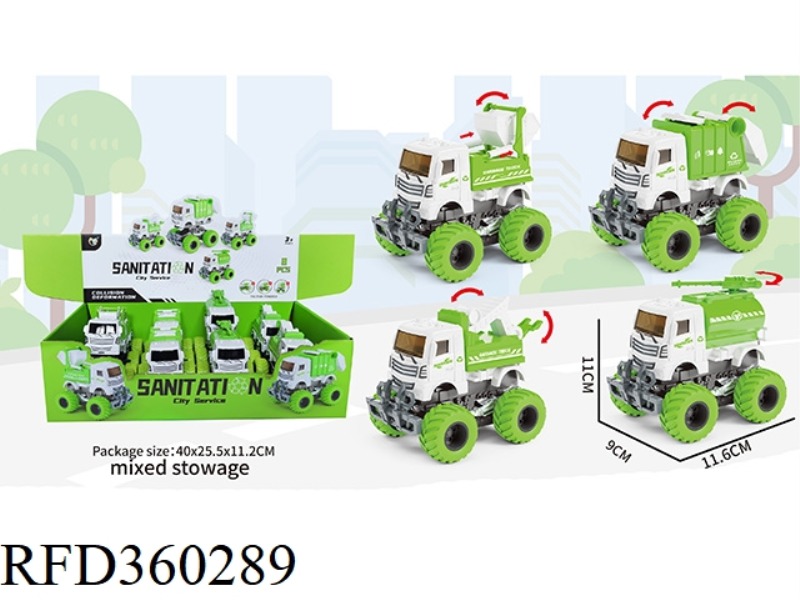 BOUNCING INERTIAL SANITATION VEHICLE 8PCS