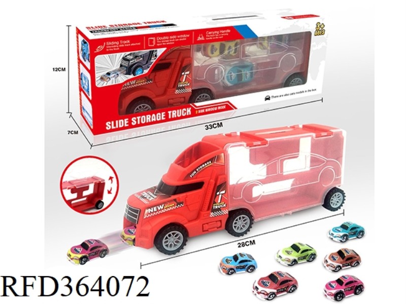 RED CONTAINER TRUCK SET