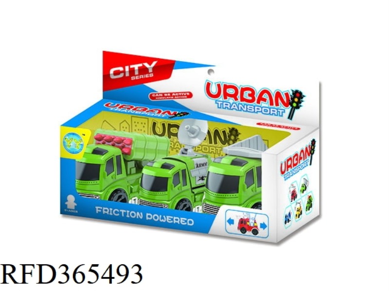 EUROPEAN MILITARY CAR 3PCS