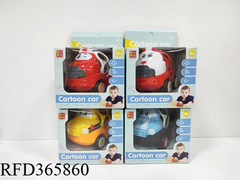 INERTIAL CARTOON CAR (FOUR ASSORTED)