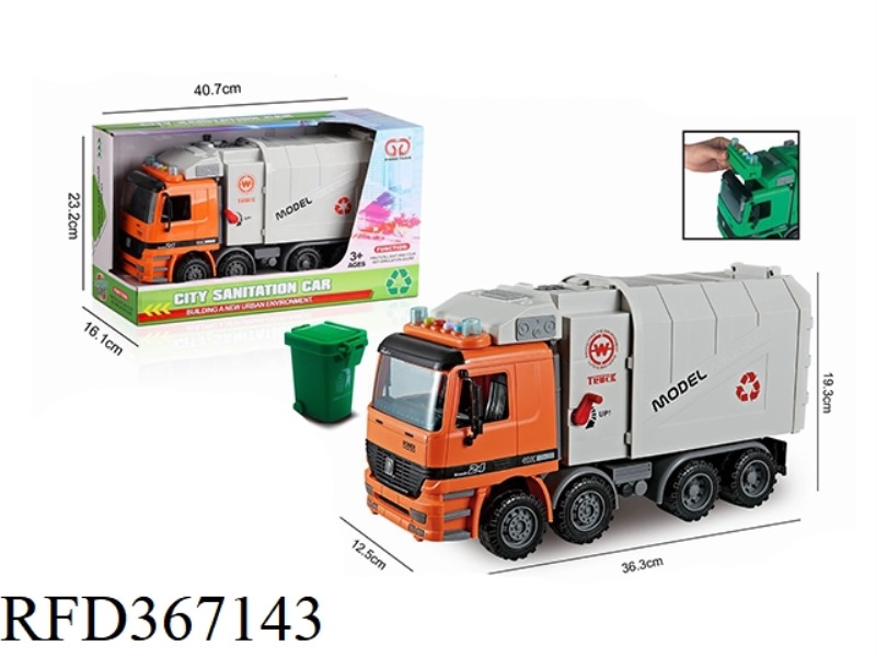 LIGHT INERTIAL MANUAL SANITATION VEHICLE (4 KEYS WITH A GARBAGE CAN)