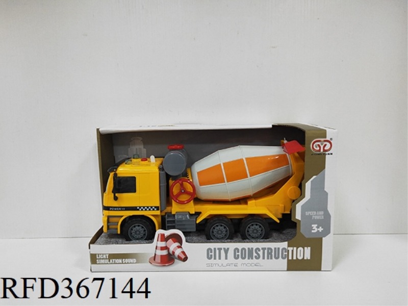 1:16 INERTIAL ACOUSTO-OPTIC CEMENT TRUCK (SINGLE KEY)