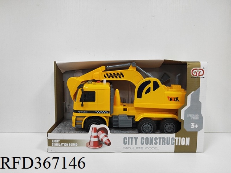 1:16 INERTIAL ACOUSTO-OPTIC DIGGING TRUCK (SINGLE KEY)