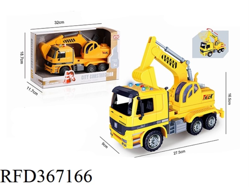 1:16 INERTIAL ACOUSTO-OPTIC DIGGING TRUCK (4 KEYS)