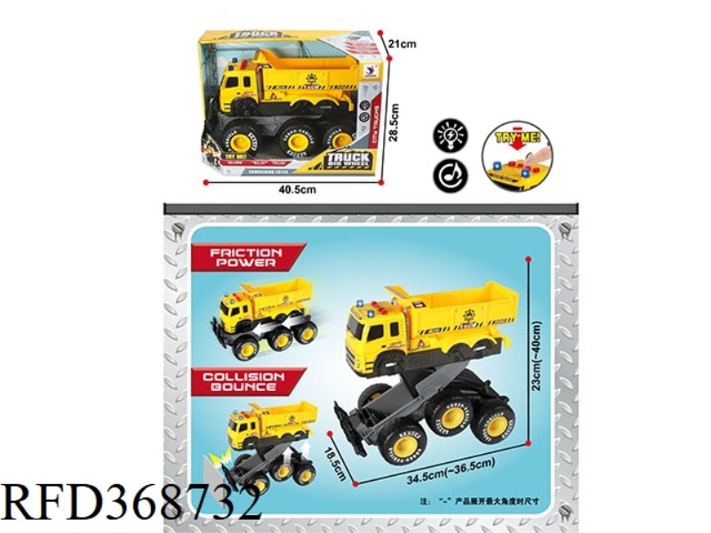 INERTIAL IMPACT DEFORMATION ENGINEERING DUMP TRUCK