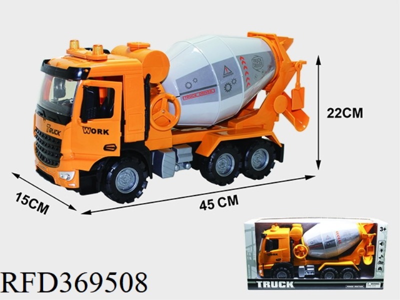 DOOR OPENING, MUSIC AND LIGHT, INERTIAL MIXING CONCRETE ENGINEERING TRUCK (NOT INCLUDE BATTERY)
