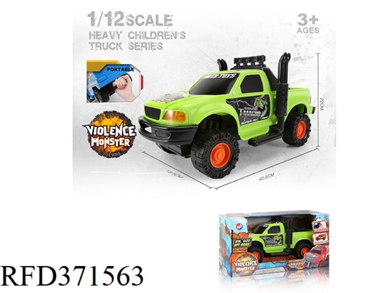 FRICTION DINOSAUR PICKUP TRUCK 1:12