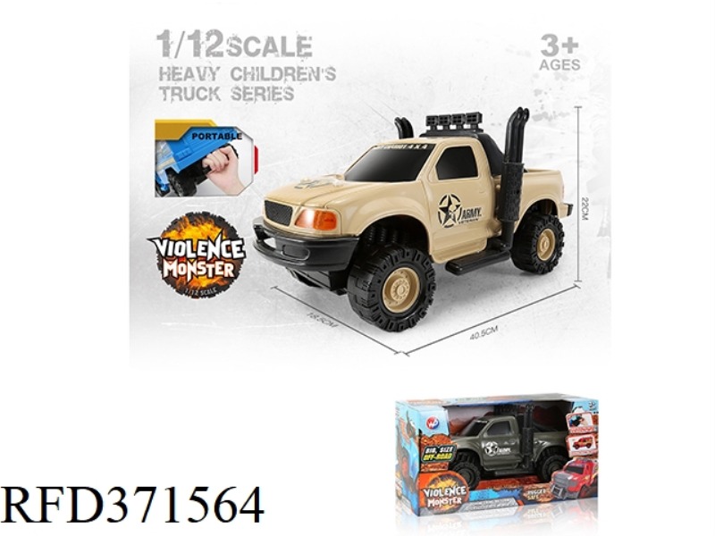 INERTIA MILITARY PICKUP TRUCK 1:12