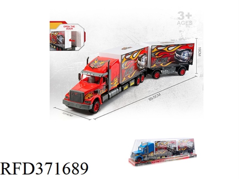 INERTIAL AMERICAN PALLET CONTAINER TRUCK, DOUBLE TRAILER
