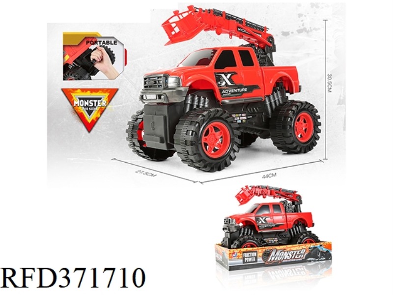 INERTIA MONSTER ROAD RESCUE CRANE HAND TRUCK 1:10