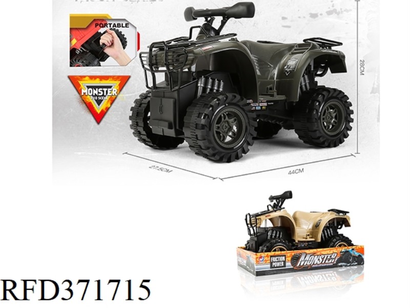INERTIA MONSTER MILITARY BEACH MOTORCYCLE CAR 1:10