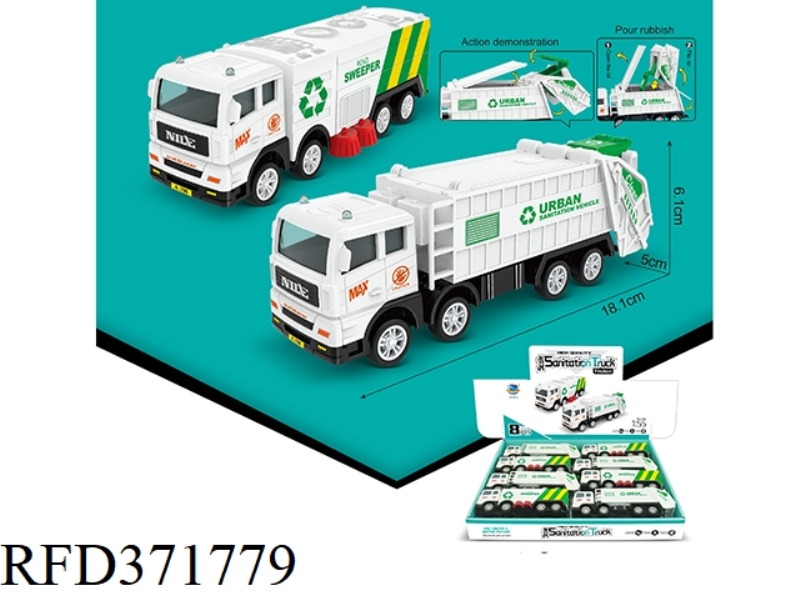 8 SIMULATED INERTIAL SANITATION VEHICLES