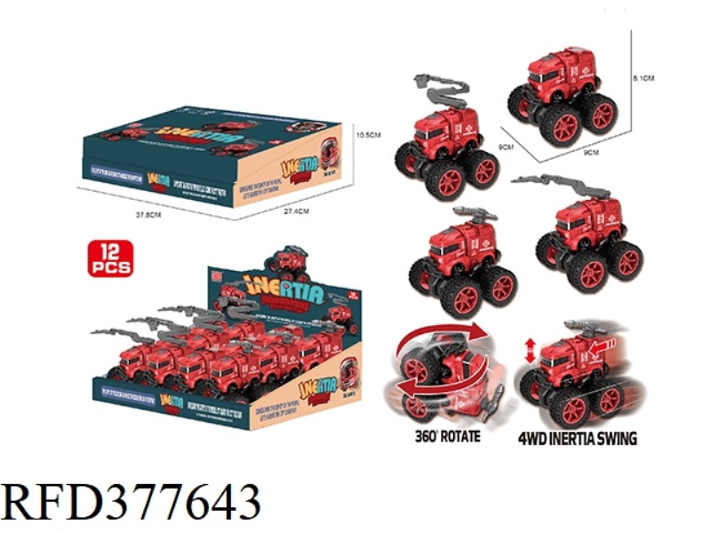 OFF-ROAD DOUBLE INERTIA FIRE TRUCK 12PCS