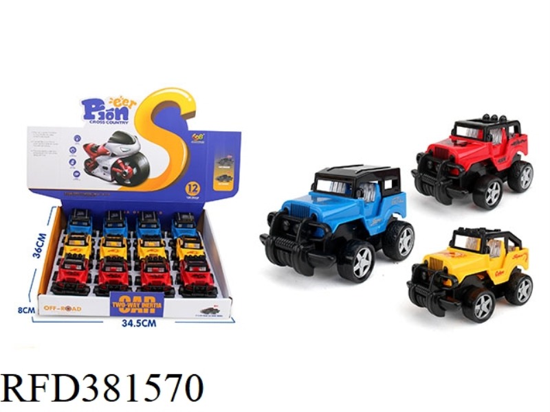 JEEP 360° ROTATING INERTIAL STUNT CAR 12PCS