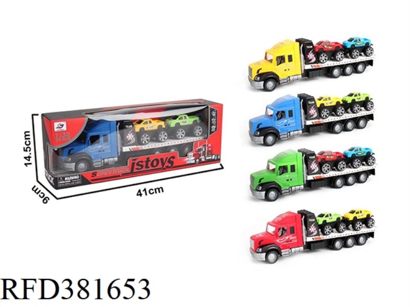 INERTIAL FLATBED TRUCK TOW 2 TROLLEYS