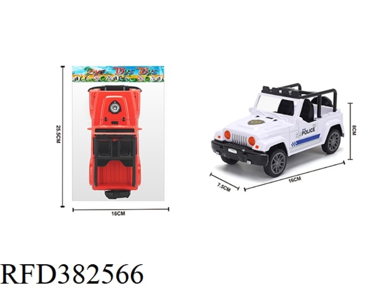 1:28 JEEP POLICE CAR INERTIA CAR BAG