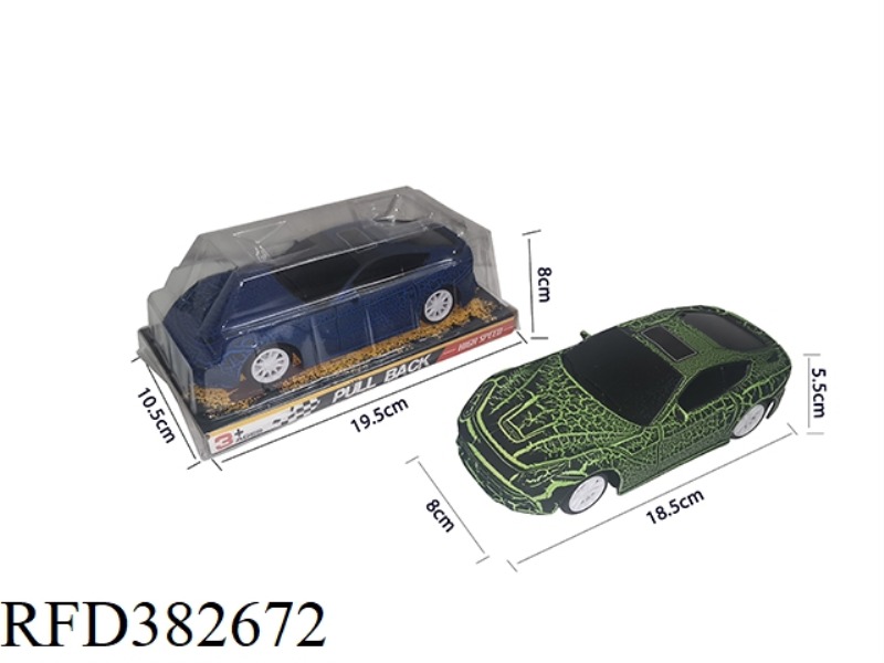 19.5 CM CRACK INERTIA SIMULATION CAR/2 COLORS MIXED