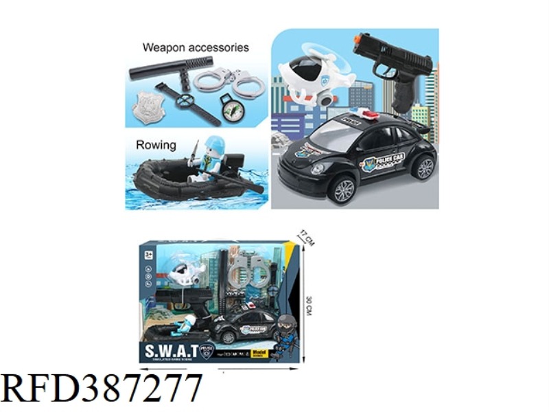 POLICE AIRPLANE CAR SET