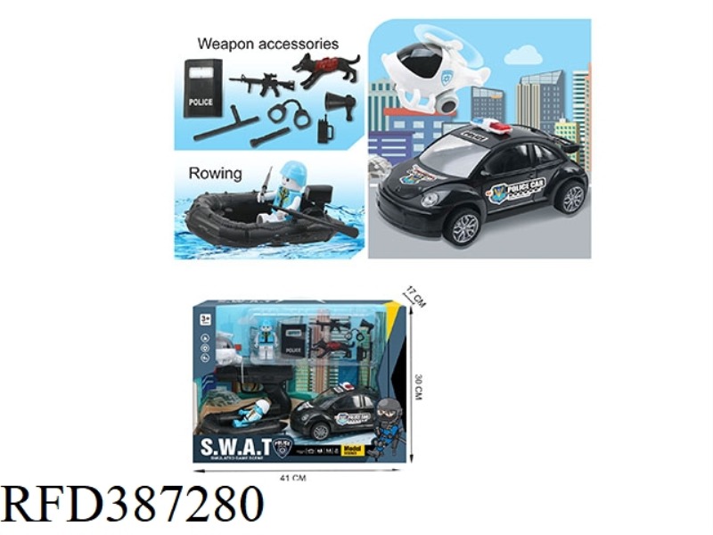 POLICE AIRPLANE CAR SET