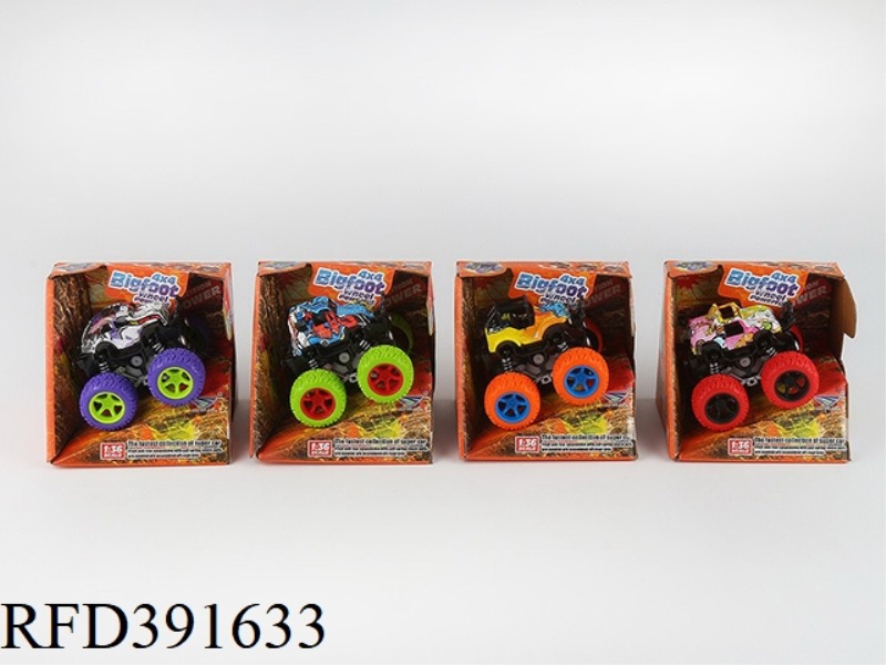 1:36 PLASTIC DOUBLE INERTIA GRAFFITI PATTERN FOUR-COLOR MIXED