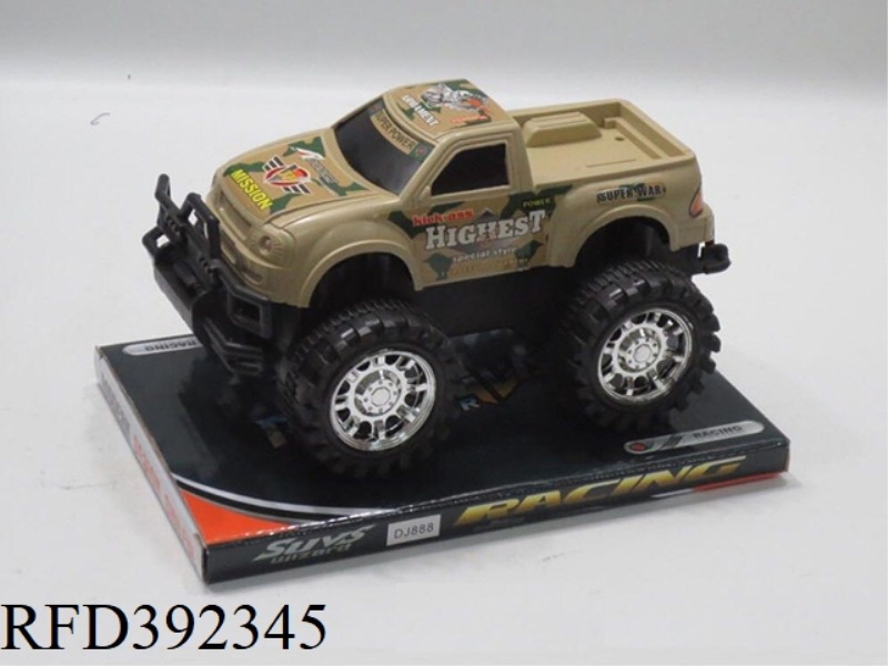 22CM SOLID COLOR BLACK GLASS CAMOUFLAGE INERTIAL OFF-ROAD VEHICLE (MILITARY COLOR, DESERT COLOR 2 CO