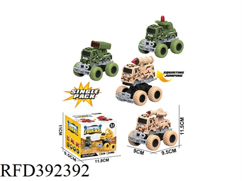 INERTIAL COLLISION DEFORMATION BIG WHEELER MISSILE VEHICLE