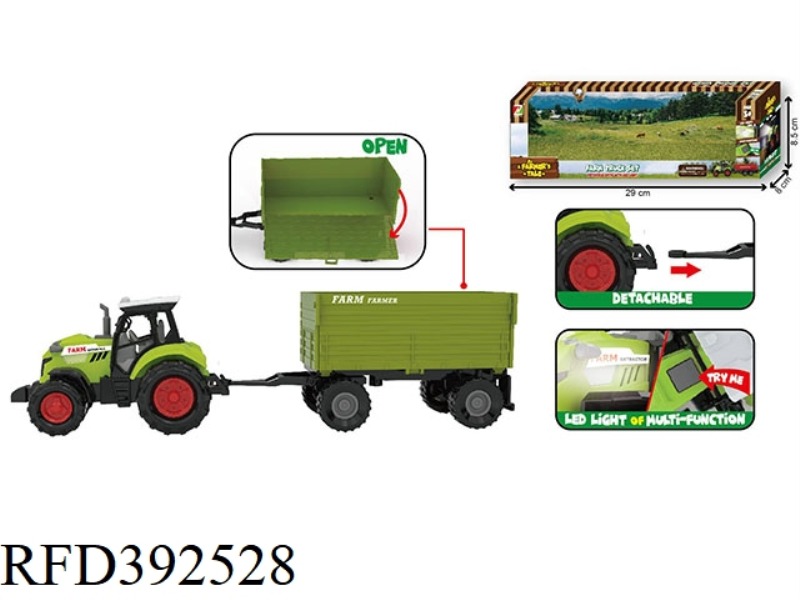 SLIDING FARMER'S THREE-SIDED BUCKET WAGON WITH LIGHT AND SOUND EFFECTS