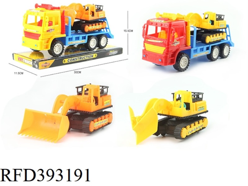 INERTIAL TRAILER LOADED BULLDOZER