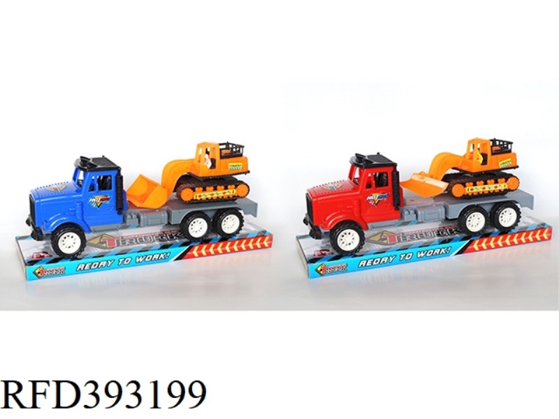 INERTIAL TRAILER LOADED BULLDOZER