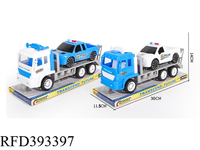SOLID COLOR INERTIAL POLICE CAR ENGINEERING VEHICLE-MOUNTED POLICE CAR PICKUP