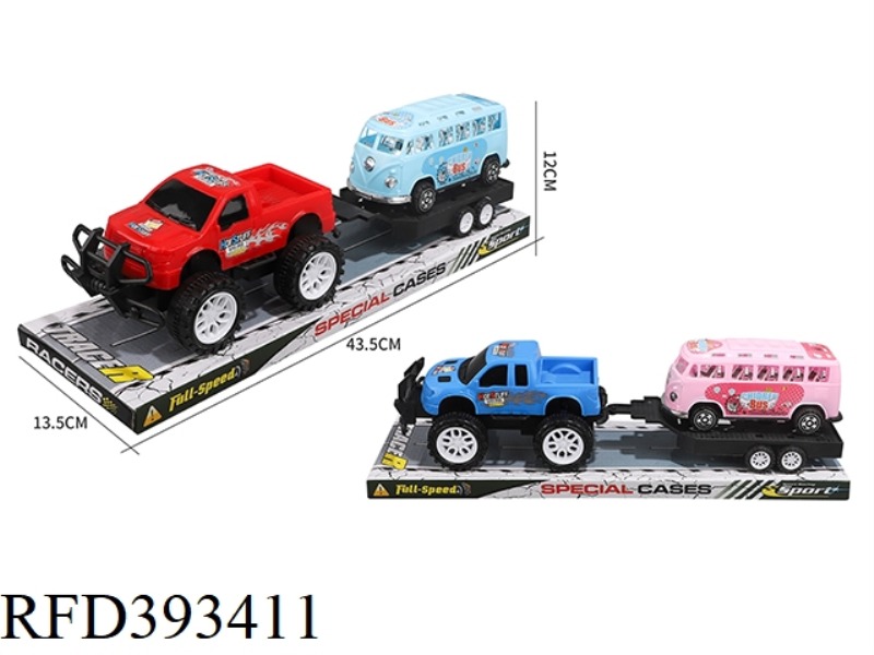 INERTIAL OFF-ROAD PICKUP TRUCK TOWED INERTIAL BUS