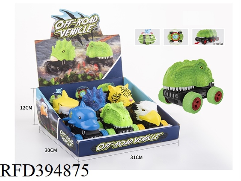 INERTIAL STUNT ANIMAL VEHICLE 6PCS