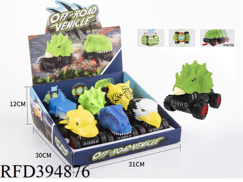 INERTIAL STUNT ANIMAL VEHICLE 6PCS